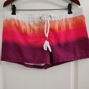 Seafolly Pink and Orange Ombre Beach Shorts L